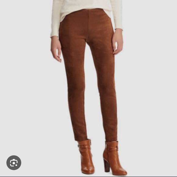 Chaps Pants - Chaps Brown Suede Material Pants_small